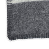100% Cashmere Woven Gray Stripe Throw Blanket // sample