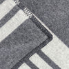 100% Cashmere Woven Gray Stripe Throw Blanket // sample