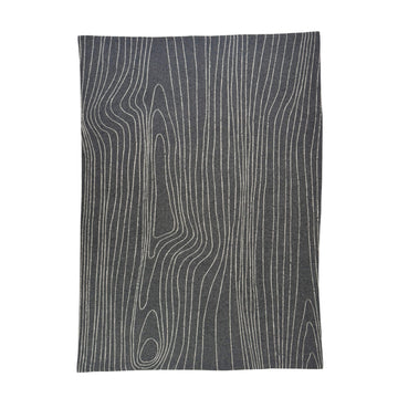 100% Cashmere Woodgrain Pattern Gray Throw Blanket // sample // second