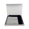 Cashmere Merino Blend Travel Blanket & Pouch Gray & Black // sample