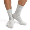 'Hygge' Cashmere Bed Socks (Men's Light Gray)