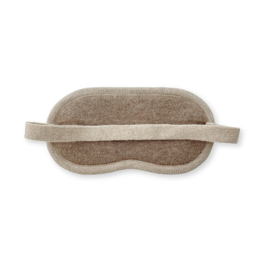 100% Cashmere Eye Mask Beige // sample