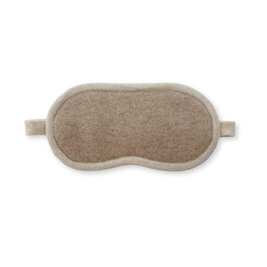 100% Cashmere Eye Mask Beige // sample