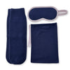 100% Cashmere Travel Eye Mask, Socks & Pouch Set Navy & Lilac // sample-Jet&amp;Bo