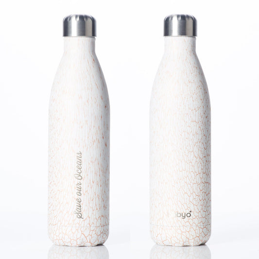 'Future' 25 oz White Travel Bottle and 'Leaf' Carry Cover by BBBYO-BBBYO