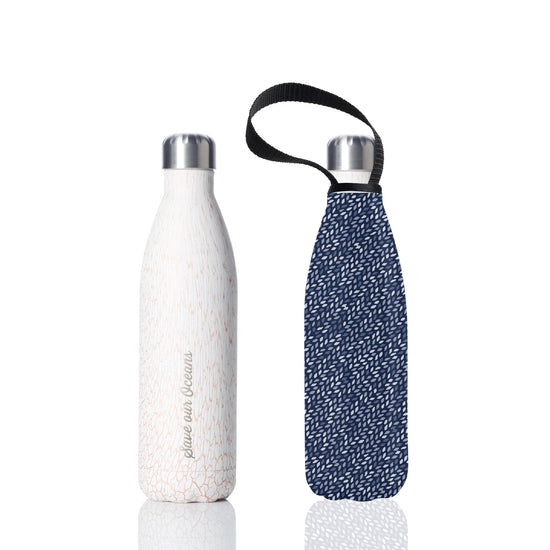 'Future' 25 oz White Travel Bottle and 'Leaf' Carry Cover by BBBYO-BBBYO