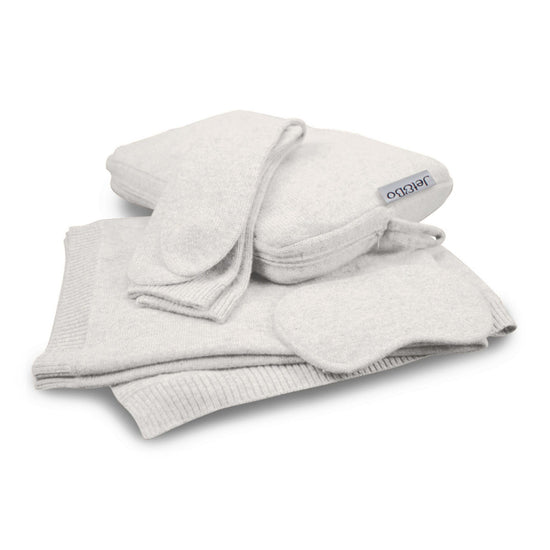 'Make Travel Luxurious Again' Cashmere Travel Set (Ivory)-Jet&Bo
