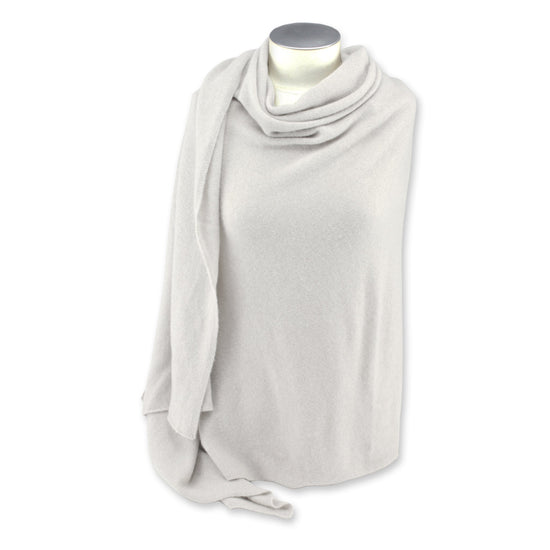 'So Soft, So Smart' Cashmere Travel Wrap & Blanket (Ivory)-Jet&Bo