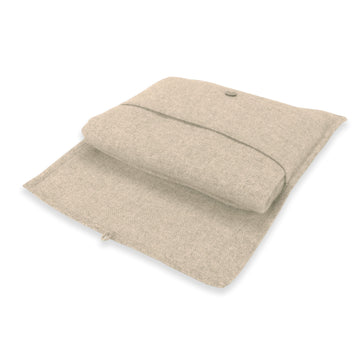 'Your New Best Friend' Cashmere Travel Blanket (Sand)-Jet&Bo